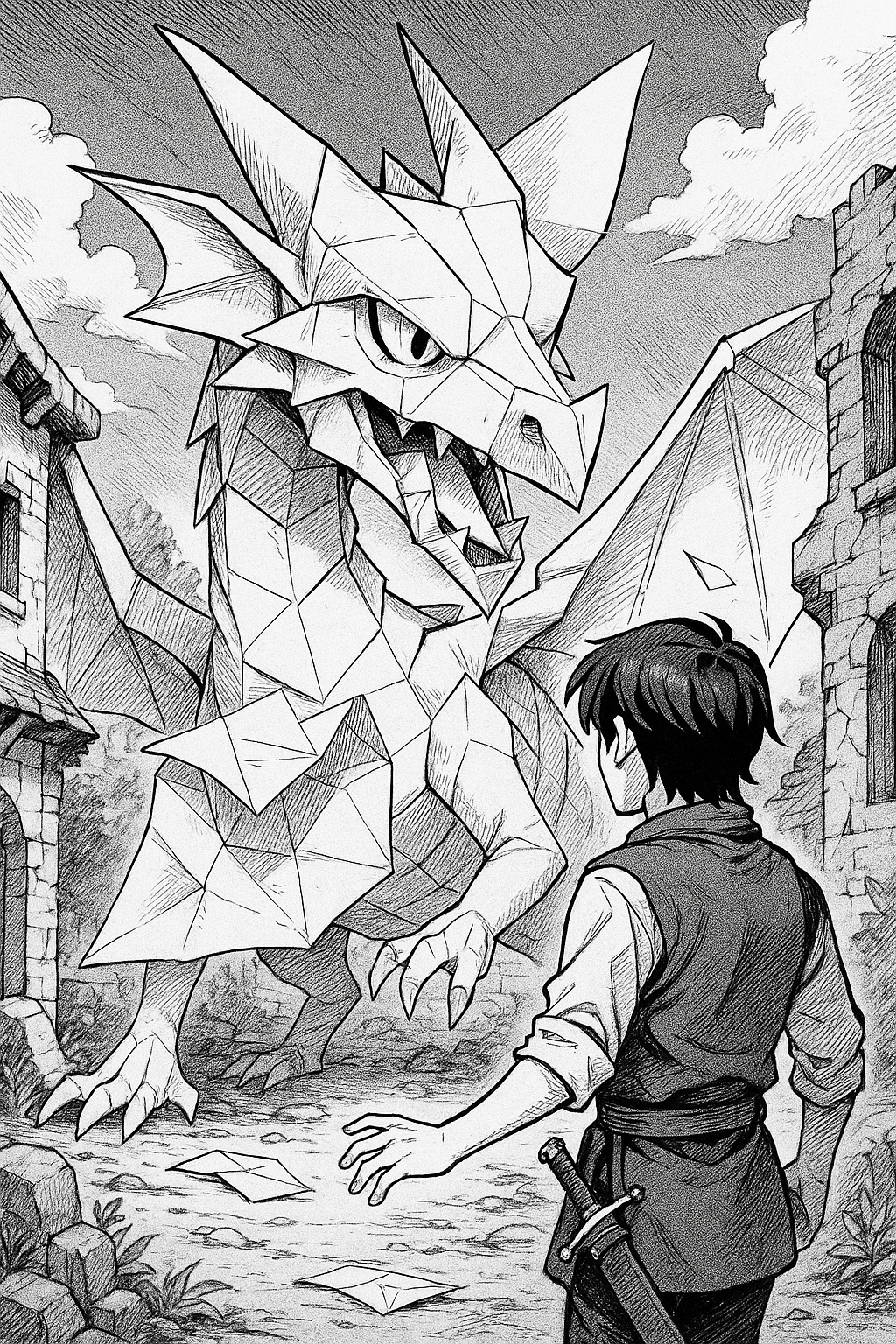 The dragon is paper